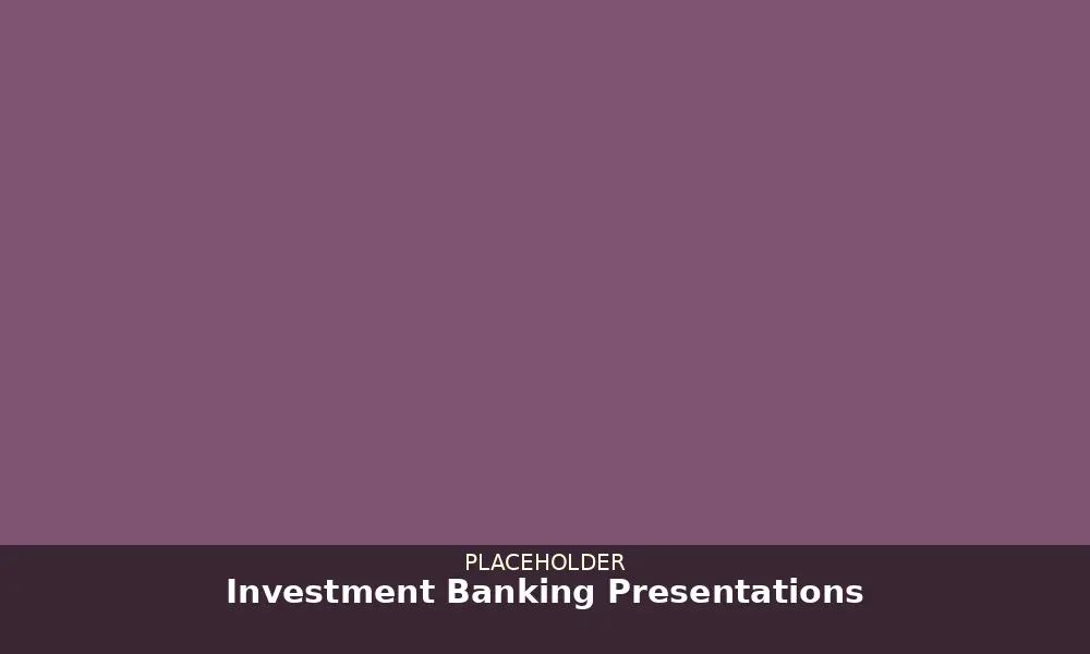 Fairness opinion presentation investment banking